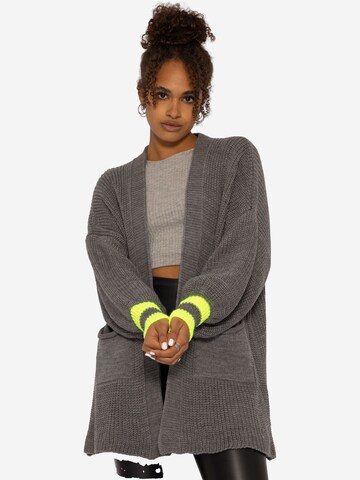 SASSYCLASSY - Casaco de malha oversized em cinzento