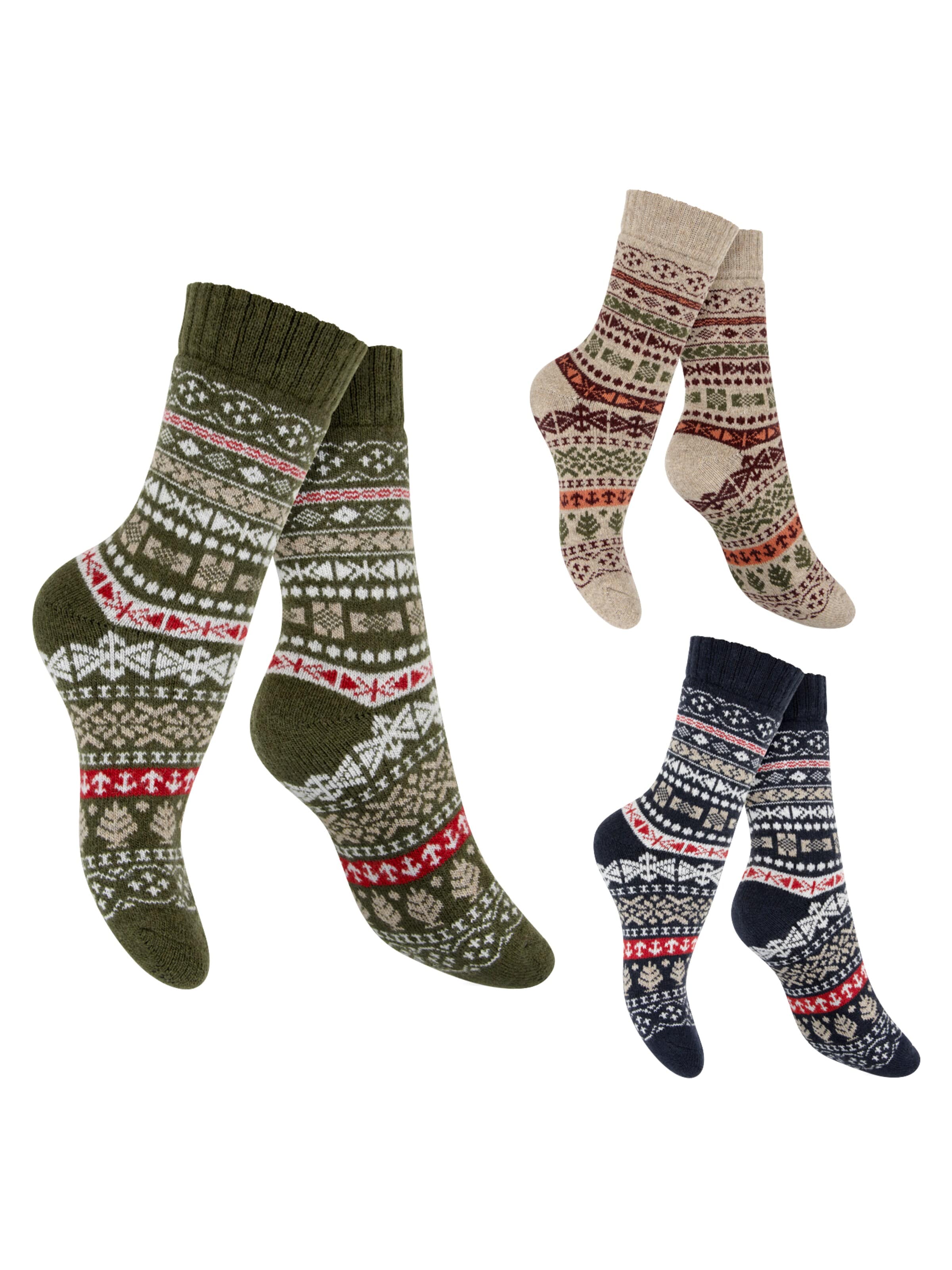 footstar Socken 'Hygge'‌‌‌‌‌‌‌‌ in Grün: Vorderseite