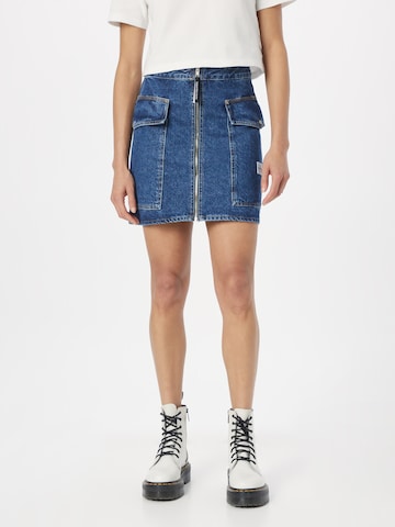 Calvin Klein Jeans Skirt in Blue: front