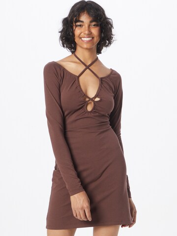 WEEKDAY Dress in Brown: front