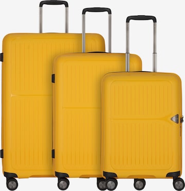 Set di valigie di March15 Trading in giallo: frontale