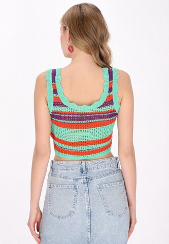 MYMO Knitted top 'Spring Summer' in Green