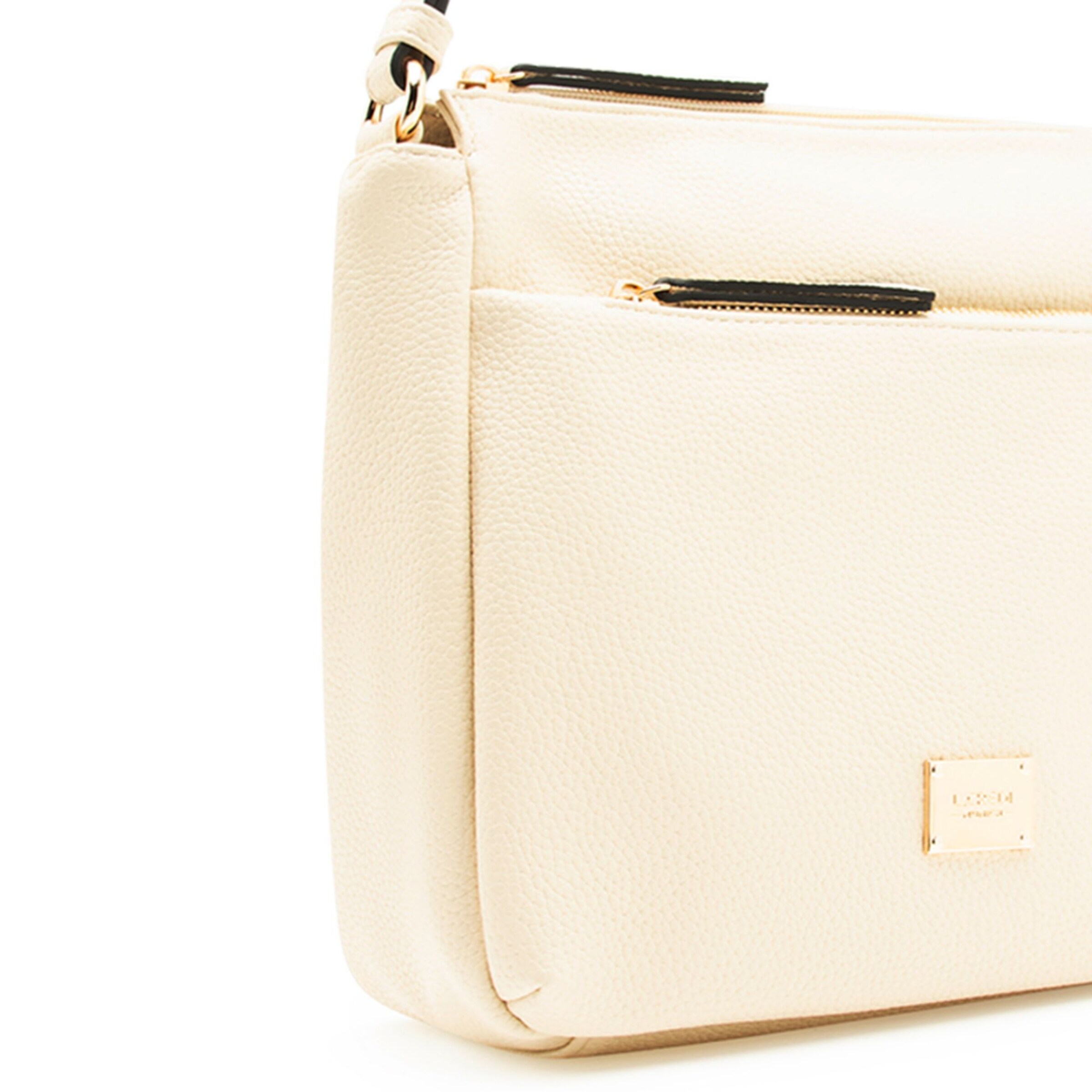 L.CREDI Schultertasche 'Budapest' in Beige