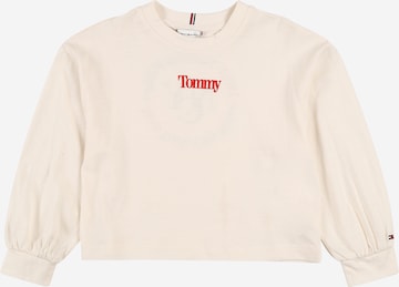 T-Shirt TOMMY HILFIGER en beige : devant