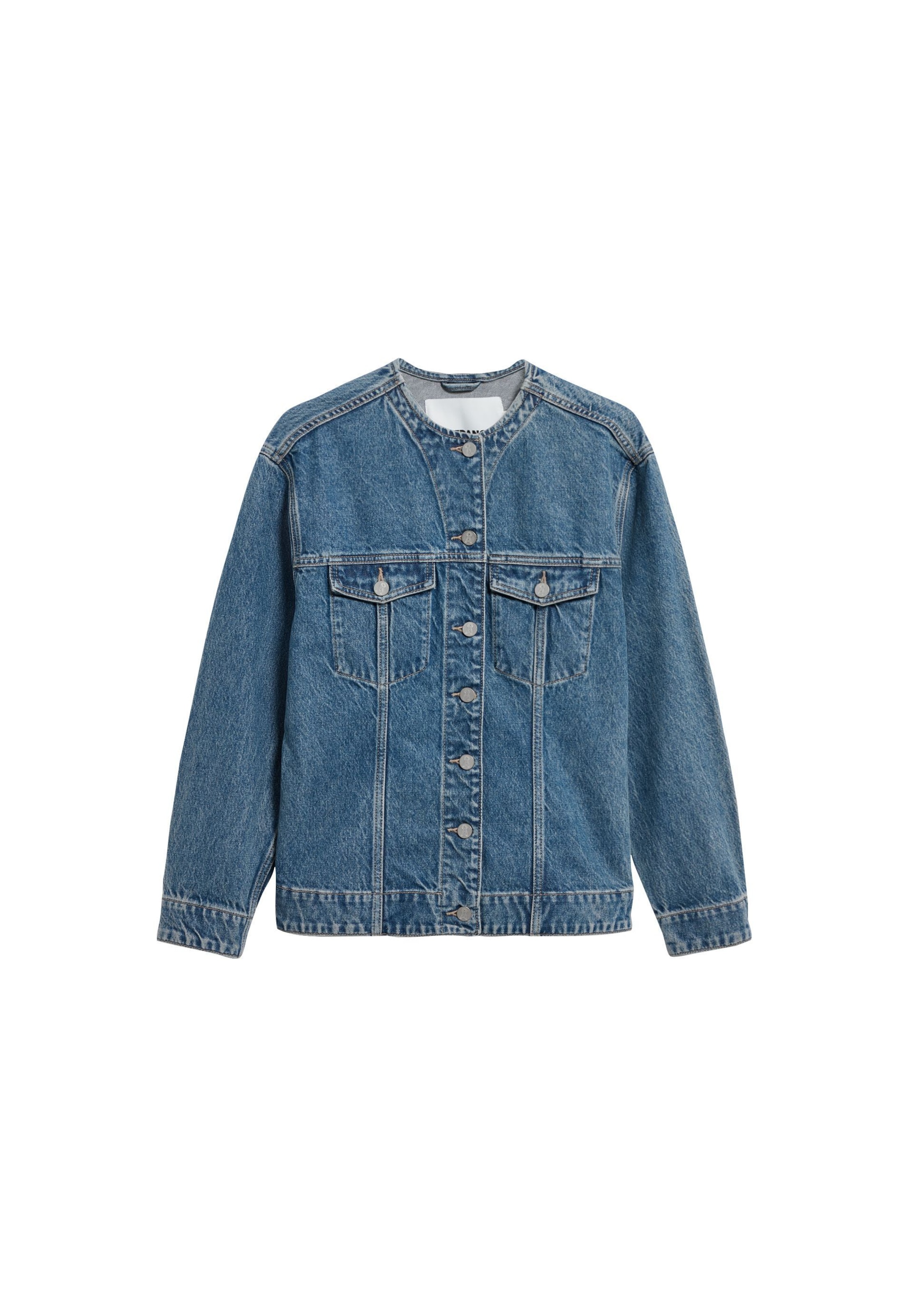 ARMEDANGELS Jeansjacke STRUCTURED in Blau: Vorderseite