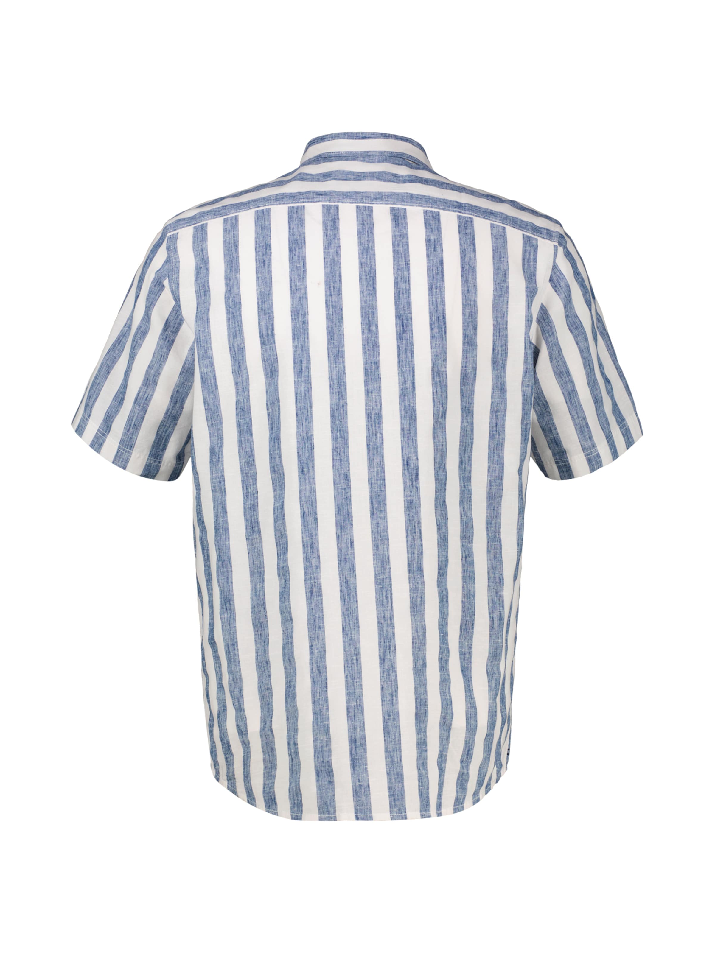 LERROS Regular Fit Gestreiftes Kurzarmhemd in grossen Größen in Blau