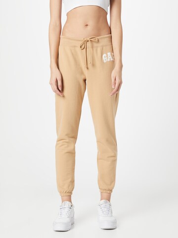 Effilé Pantalon GAP en beige : devant