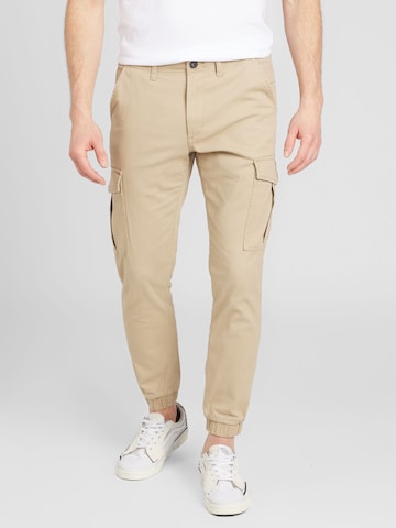 JACK & JONES Slimfit Cargo nadrágok 'MARCO JOE ' - bézs: elől