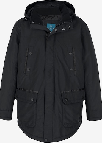 Boston Park Winterparka in Zwart: voorkant