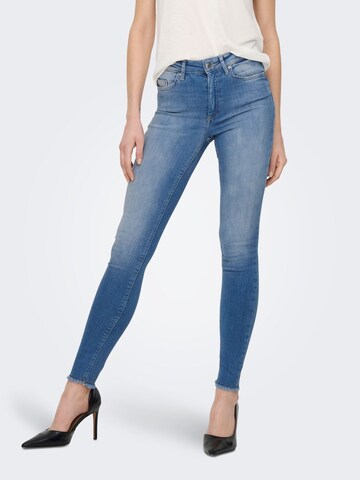 Skinny Jean 'Blush' ONLY en bleu : devant