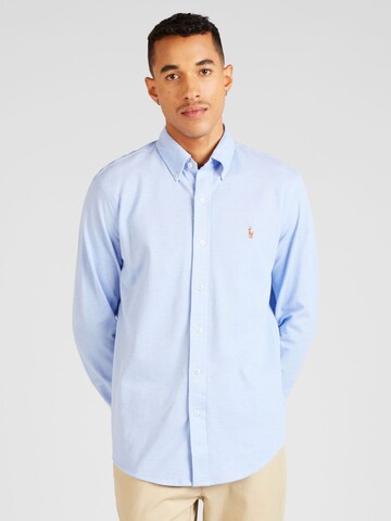 Coupe regular Chemise Polo Ralph Lauren en bleu : devant