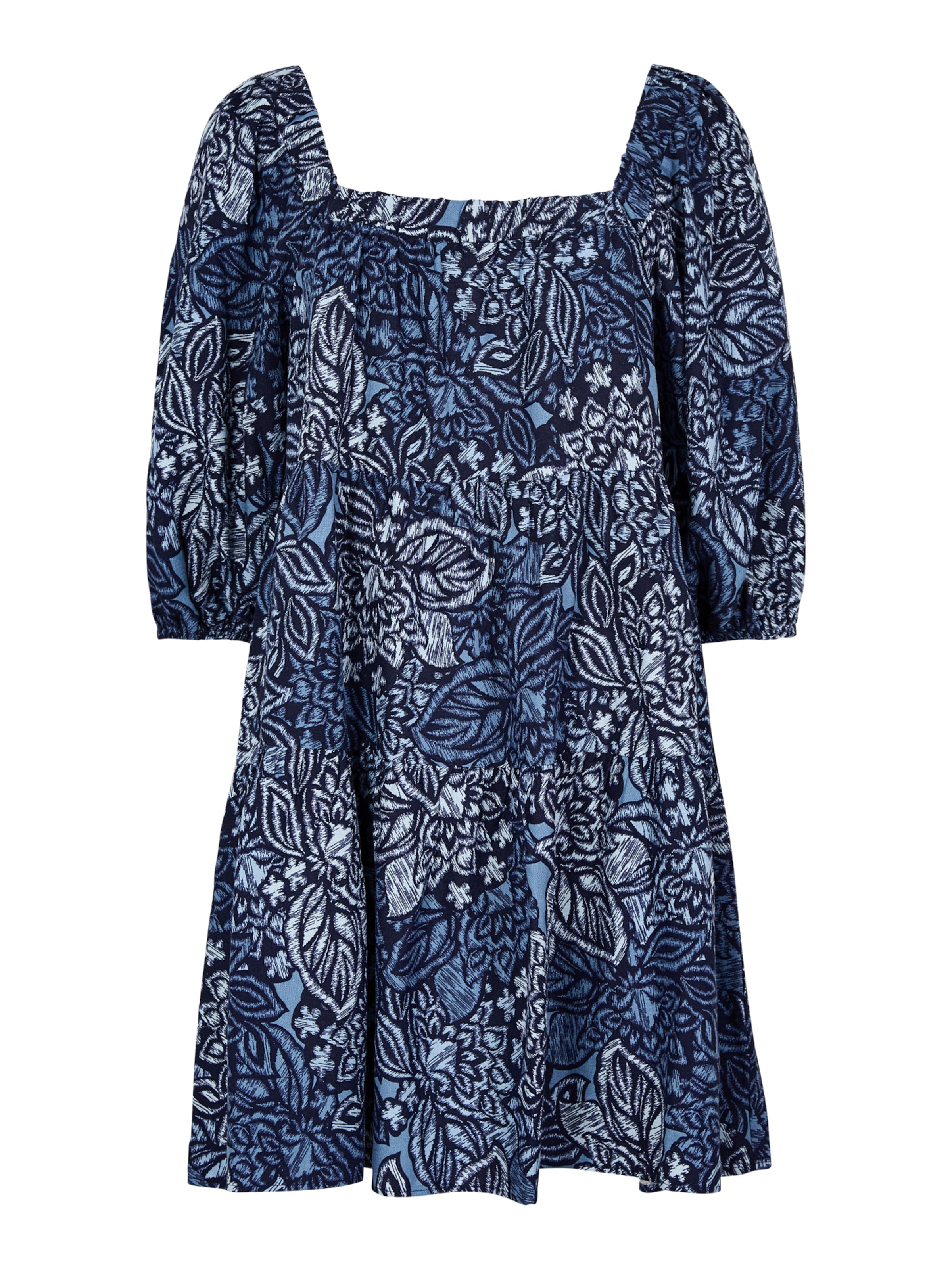 Robe Apricot en bleu : devant