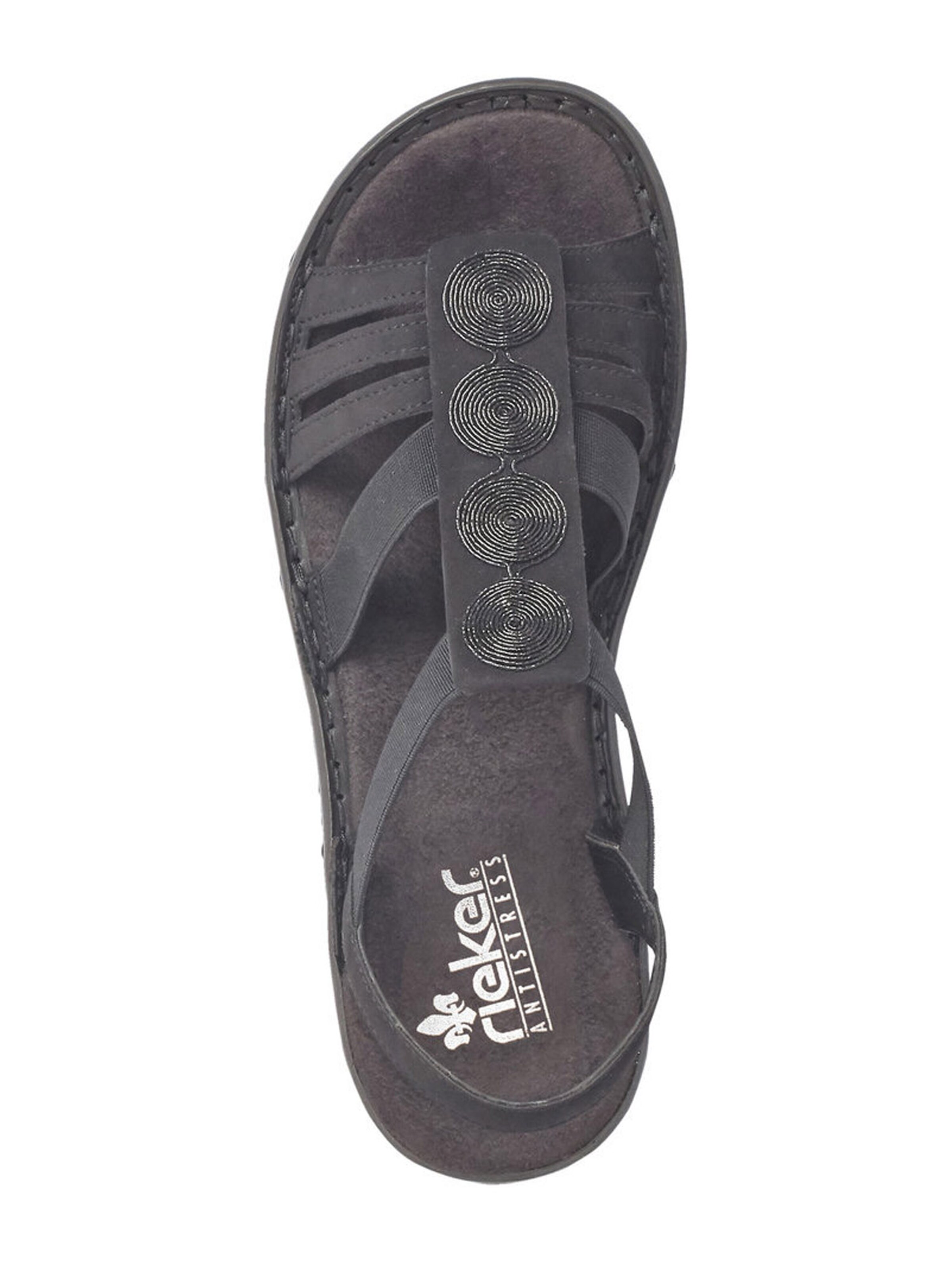 melns Rieker Sandales