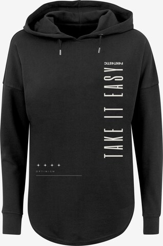 Sweat-shirt 'Take It Easy' F4NT4STIC en noir : devant