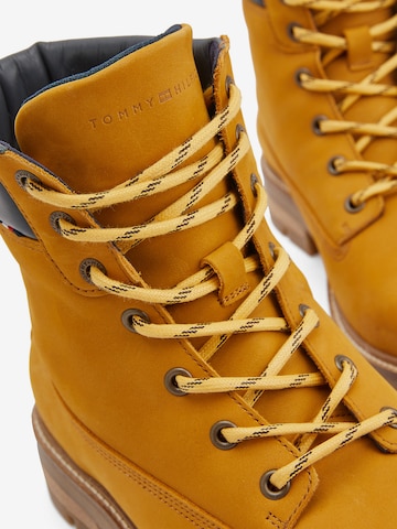 TOMMY HILFIGER Lace-Up Boots in Yellow