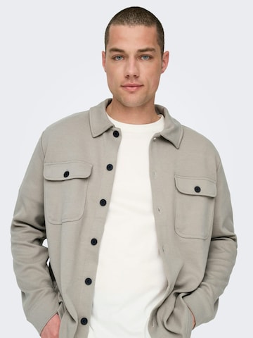 Only & Sons Comfort fit Overhemd 'newkodyl' in Beige