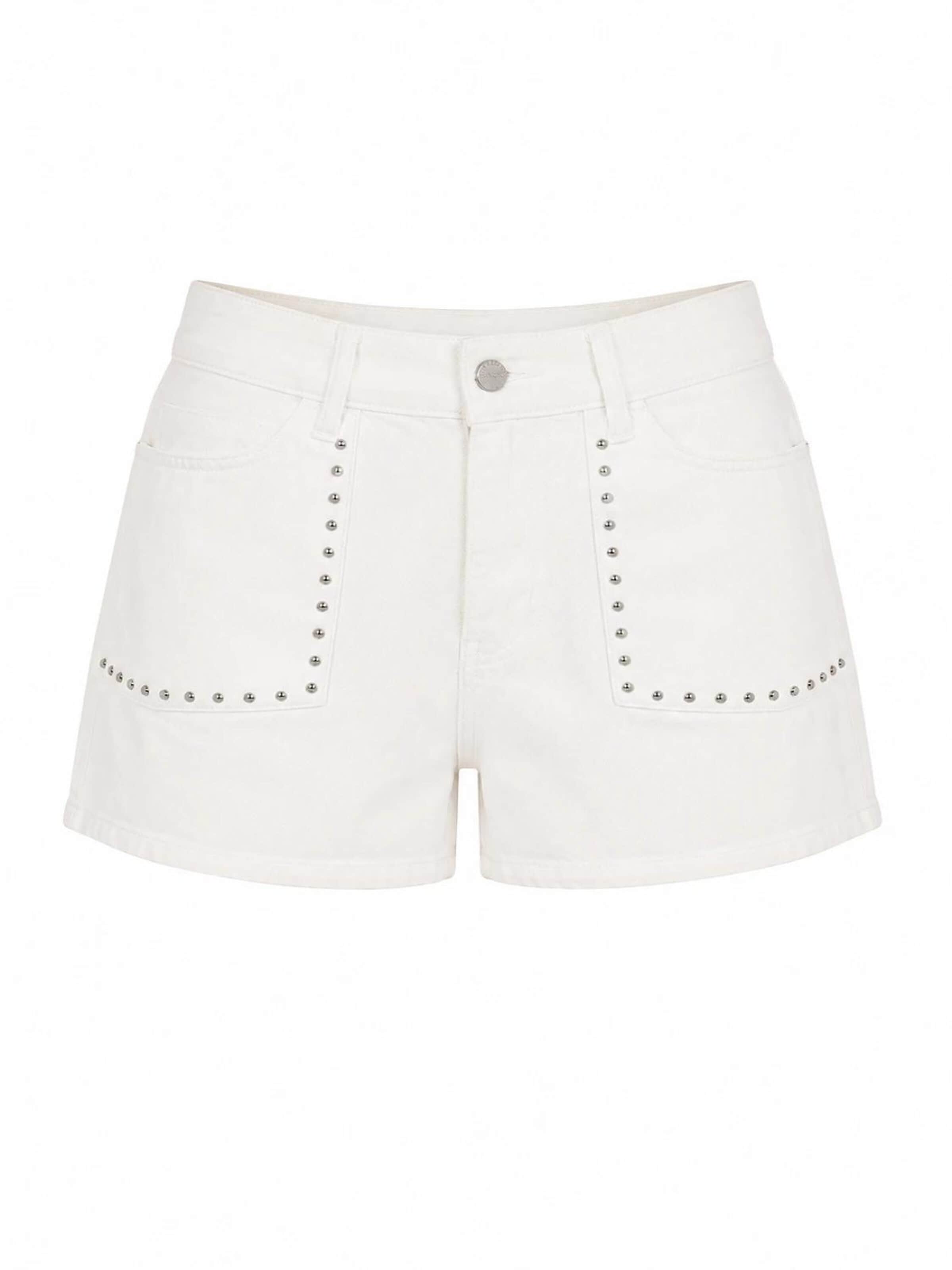 IT'S BASIC Regular Jeans 'SUPER MINI SHORT'‌ in Weiß