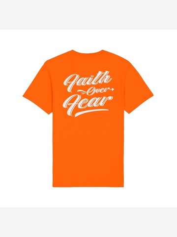 Rheinrebell Shirt 'T Shirt "Faith" Orange' in Orange: front
