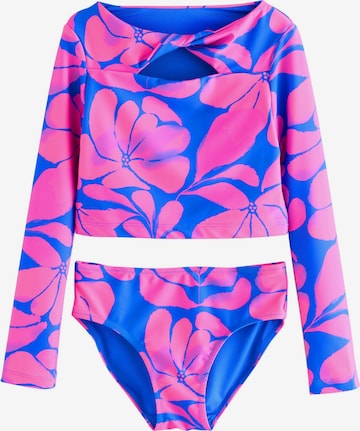 Next T-Shirt Bikini värissä sininen: etupuoli