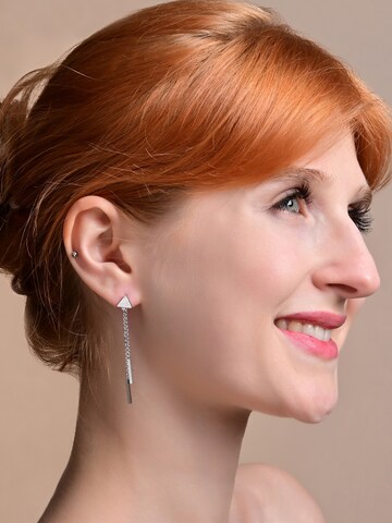 Akzent Earrings 'Ladia, langlebig' in Silver: front