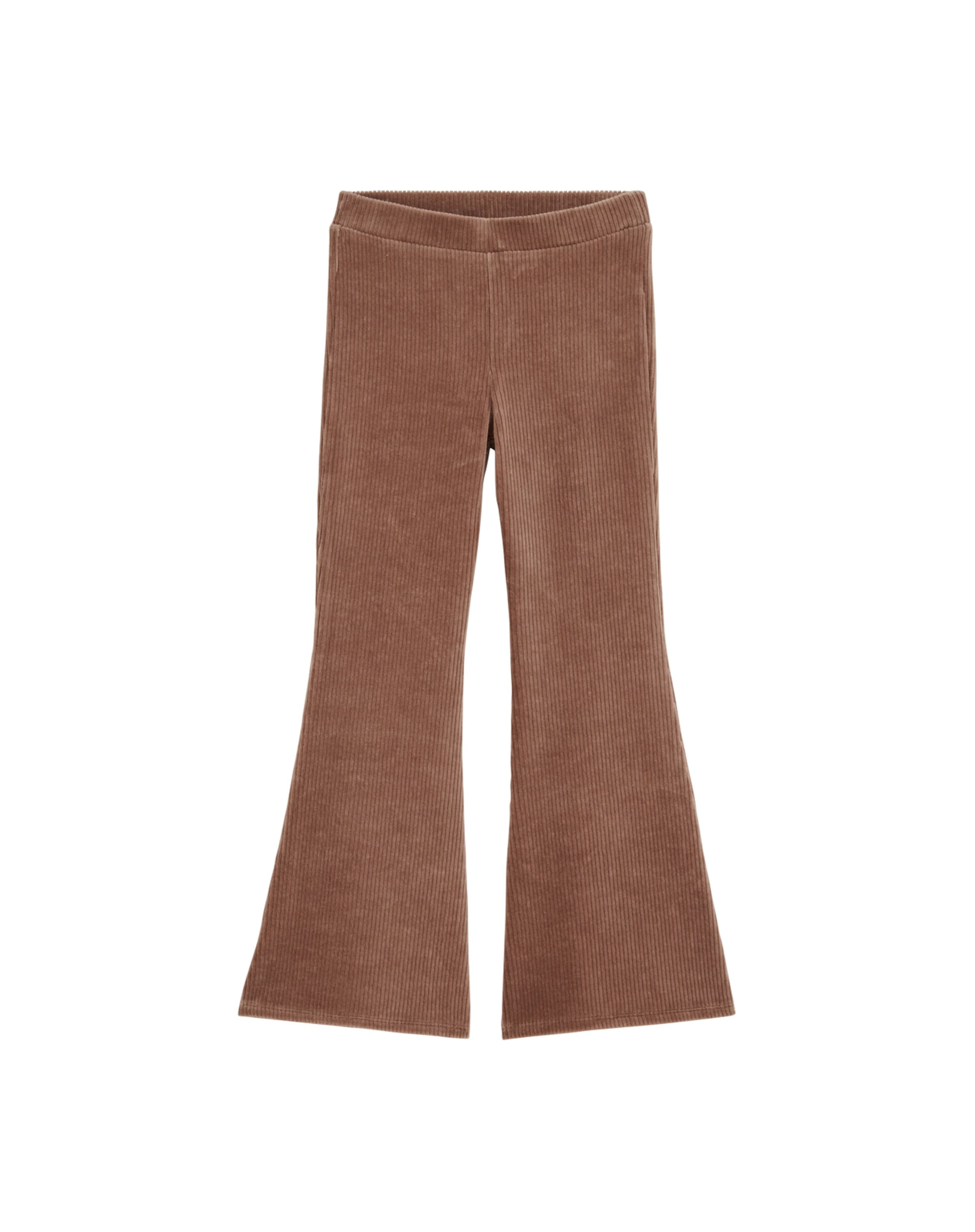 WE Fashion Flared Leggings in Beige: voorkant