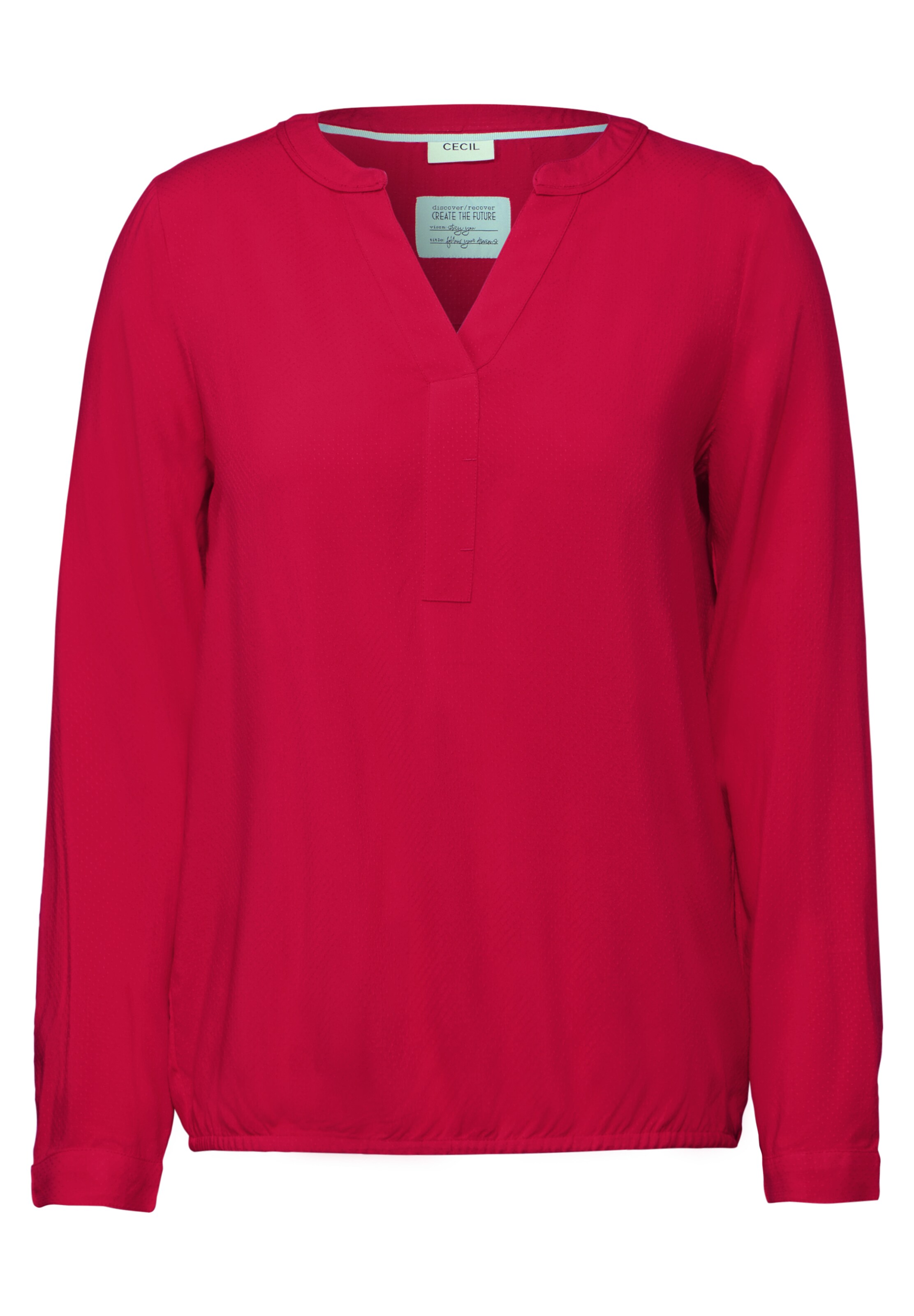 CECIL Bluse in Unifarbe in Rot: Vorderseite