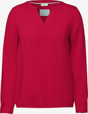 CECIL Bluse in Unifarbe in Rot: Vorderseite