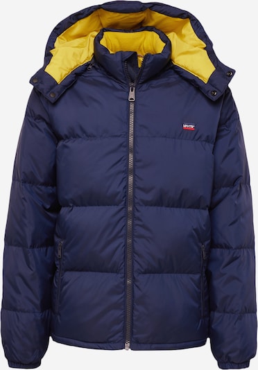 LEVI'S ® Vinterjakke 'Hooded Fillmore Short Jacket' i mørkeblå / gul / rød / hvid, Produktvisning