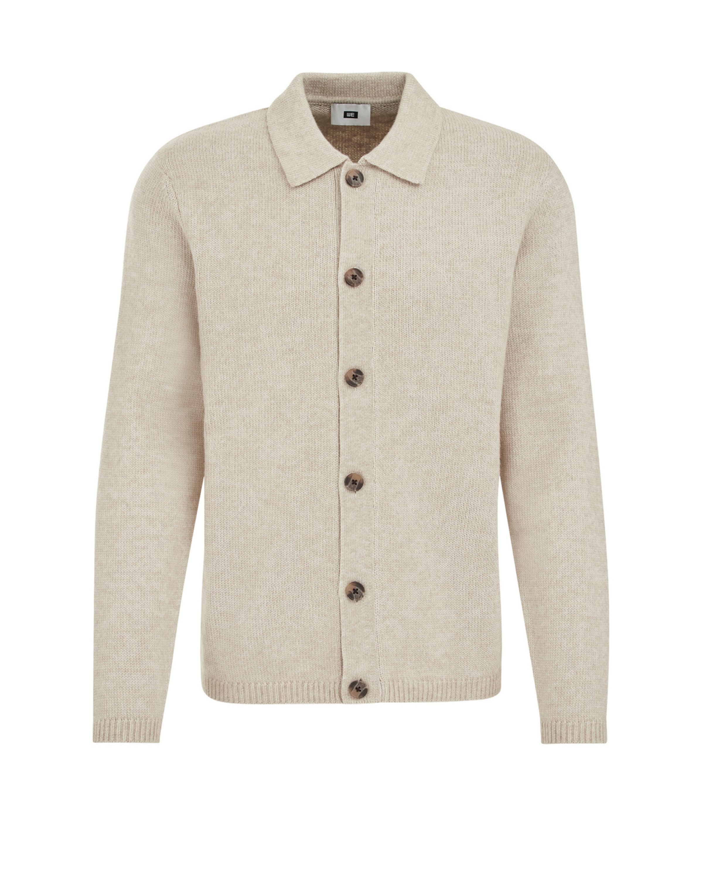 bēšs WE Fashion Adīta jaka: no priekšpuses