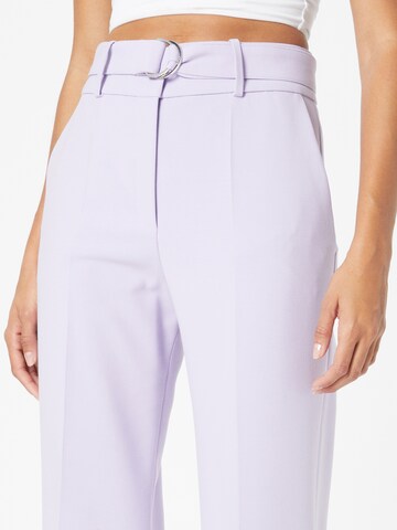 HUGO Regular Trousers with creases 'Huglia' in Purple