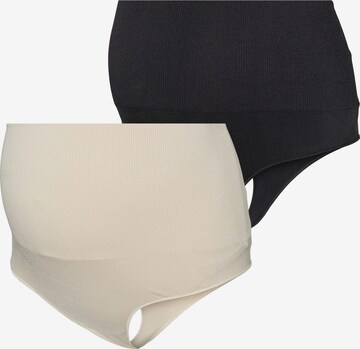 MAMALICIOUS - Tanga 'Lilja' en beige: frente