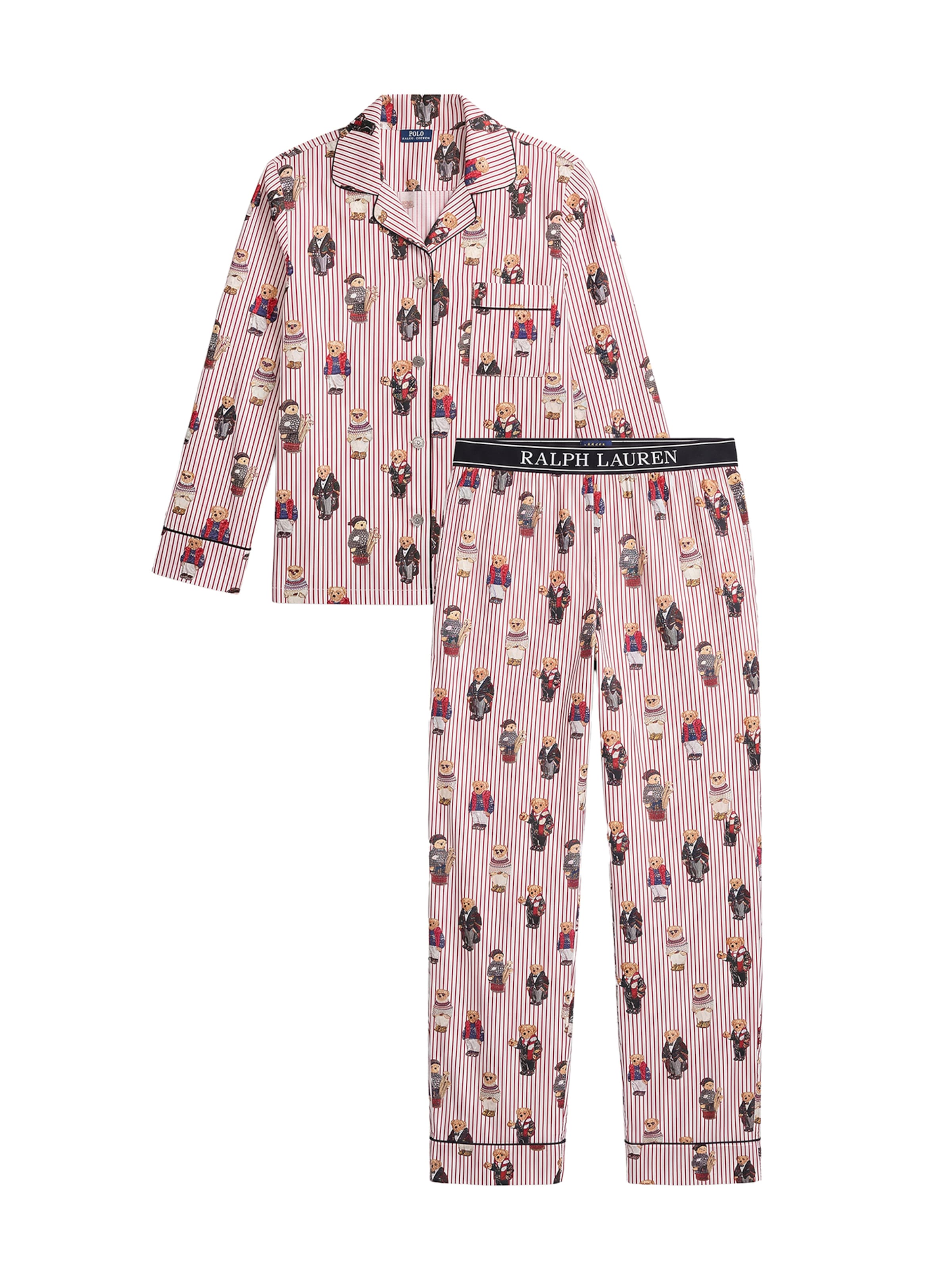 Polo Ralph Lauren Pyjama ' Madison - Iconic Bear ' in Mischfarben: Vorderseite
