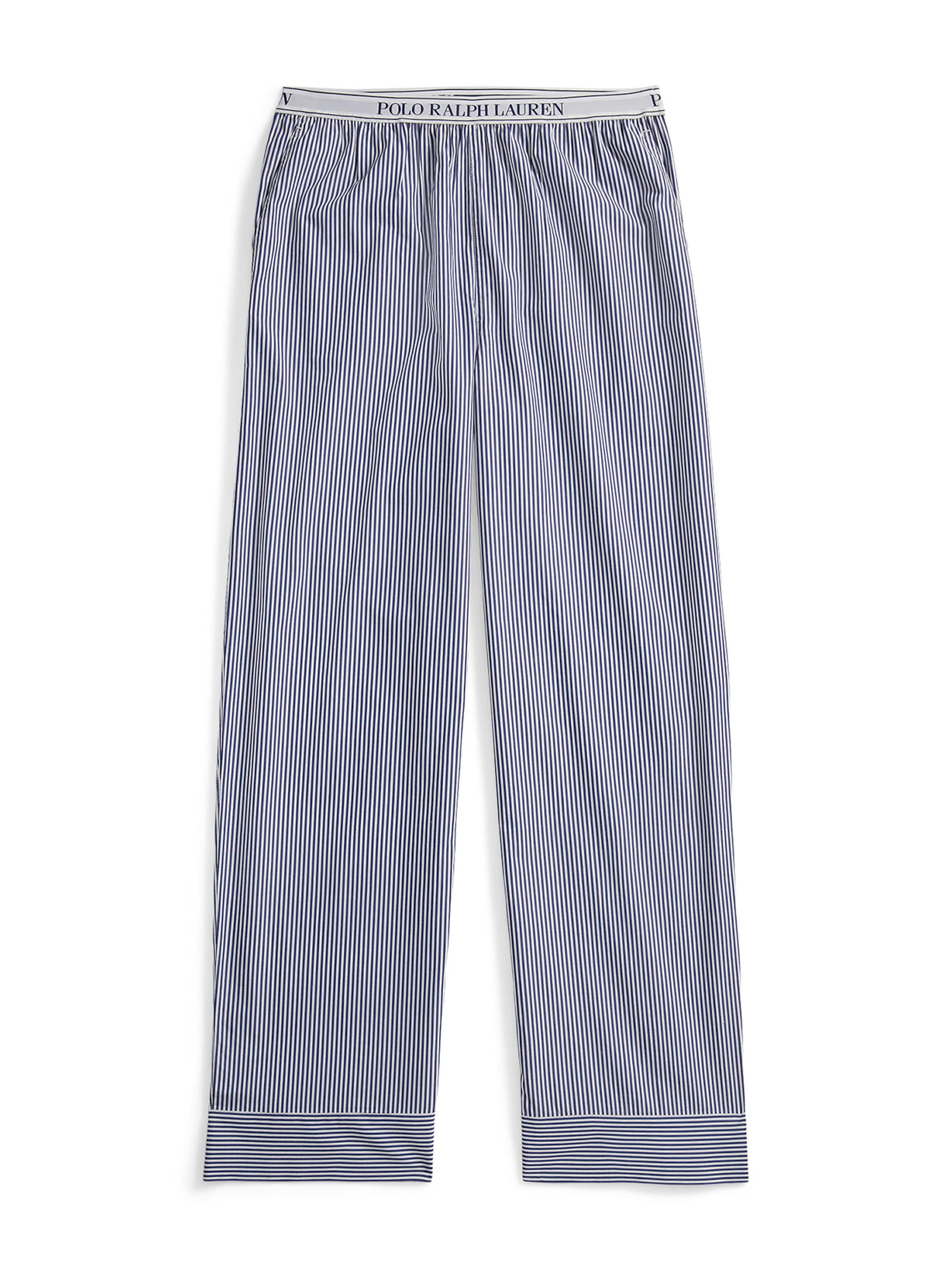 Polo Ralph Lauren Pyjamahose ' Shirting Stripes ' in Blau: Vorderseite