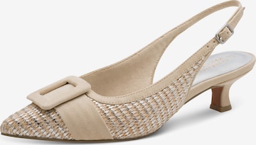 MARCO TOZZI by GUIDO MARIA KRETSCHMER Лодочки с открытой пяткой в Серебристый: спереди