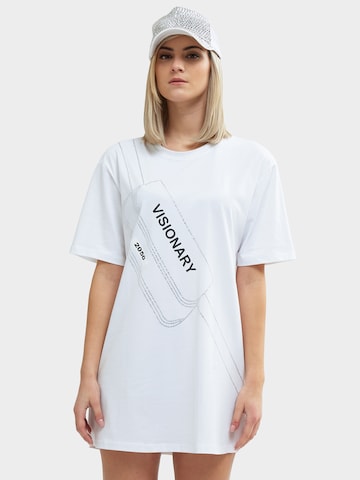 melns Influencer T-Krekls: no priekšpuses