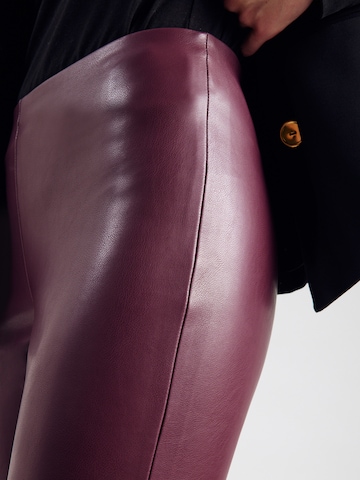 OUI Slim fit Leggings 'Chasey' in Red