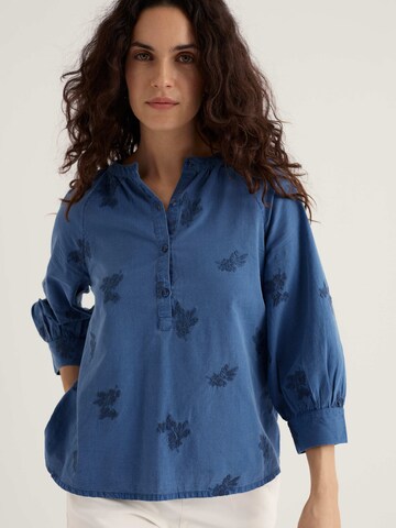 Seasalt Cornwall Bluzka 'Moor Grass' w kolorze niebieski: przód