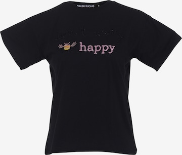 FRESHLIONS Shirt ' Happy ' in Schwarz: predná strana