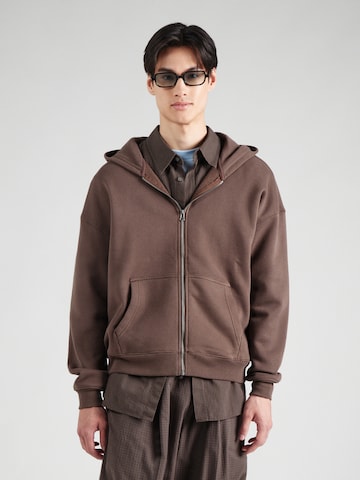 HOLLISTER Sweatjacke in Braun: Vorderseite