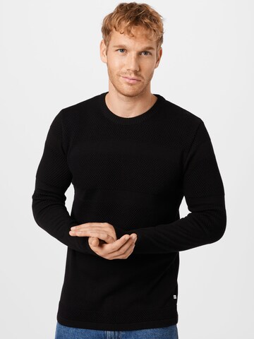 Kronstadt Sweater 'Hannes' in Black: front