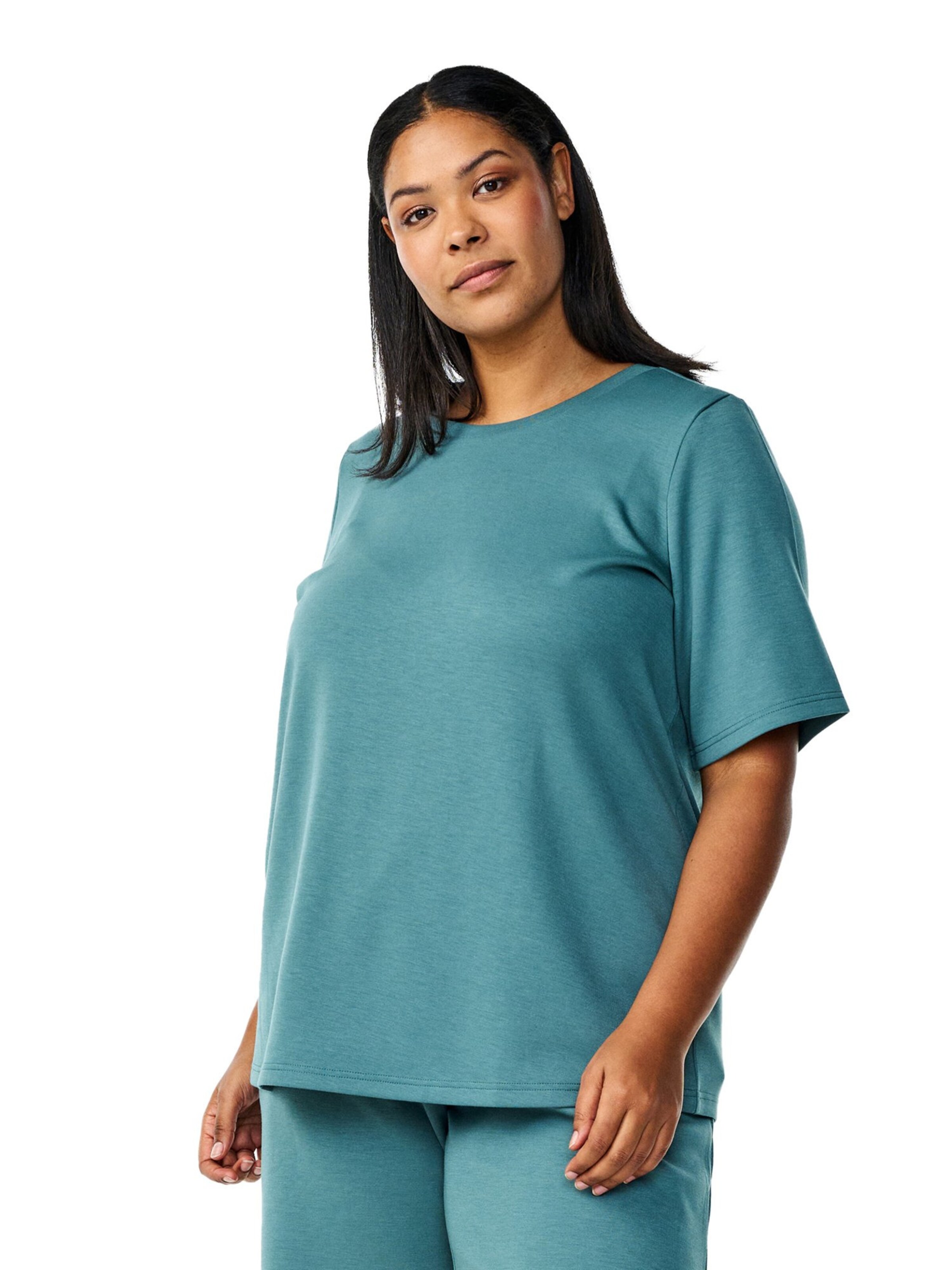 Zizzi Majica 'Malisa' | modra barva: sprednja stran