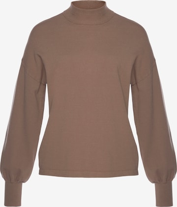 LASCANA Sweater in Brown: front