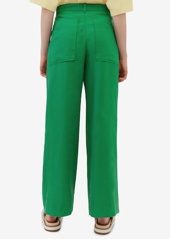 Wide Leg Pantalon à pince Marc O'Polo en vert