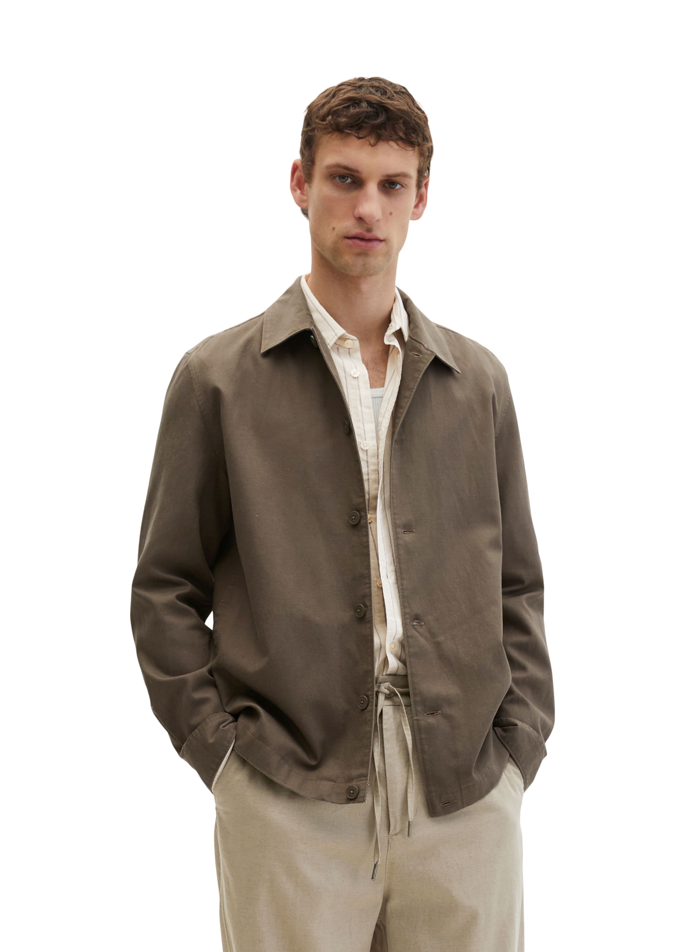 Marc O'Polo Regular fit Button Up Shirt in Green: front