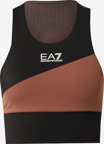 EA7 Emporio Armani Korzet Športová podprsenka - Hnedá: predná strana