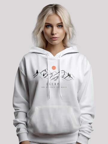 Sweat-shirt 'Discover the world' F4NT4STIC en blanc : devant