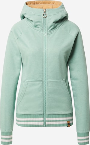 Fli Papigu Zip-Up Hoodie 'Beste Pottmädchen' in Green: front