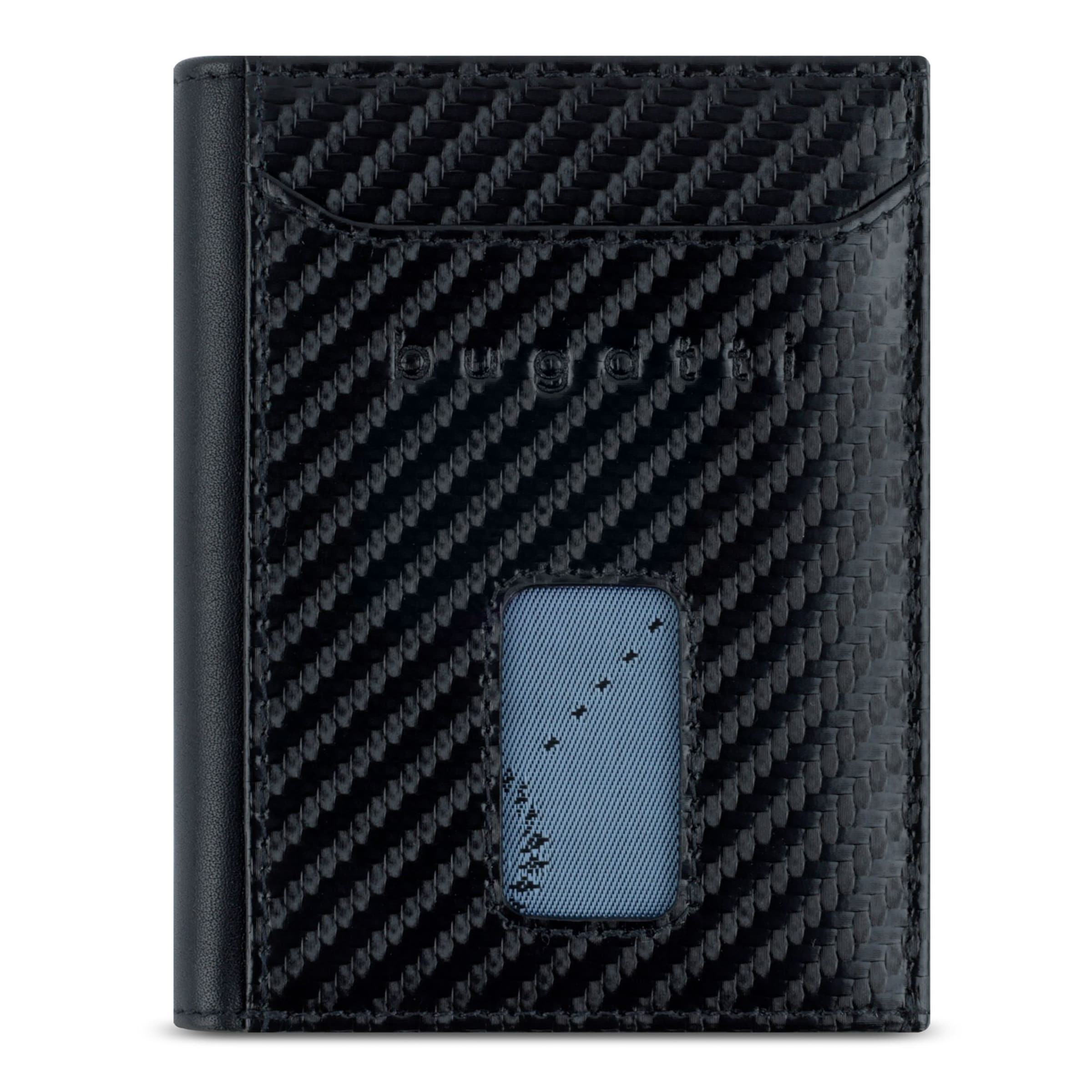bugatti Wallet 'Secure Slim' in Black: front