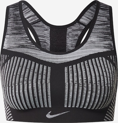 NIKE Soutien-gorge de sport en gris / noir / blanc, Vue avec produit