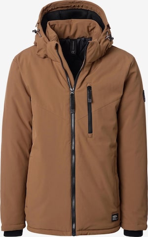 CASAMODA Between-Season Jacket 'Basic' in Brown: front